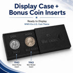 WWII Coin Display with Steel Cent & War Nickel