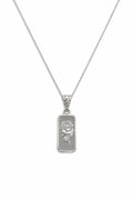 .999 Silver Rose Necklace with Sterling Chain by XplrsAttic