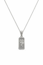 .999 Silver Rose Necklace with Sterling Chain by XplrsAttic