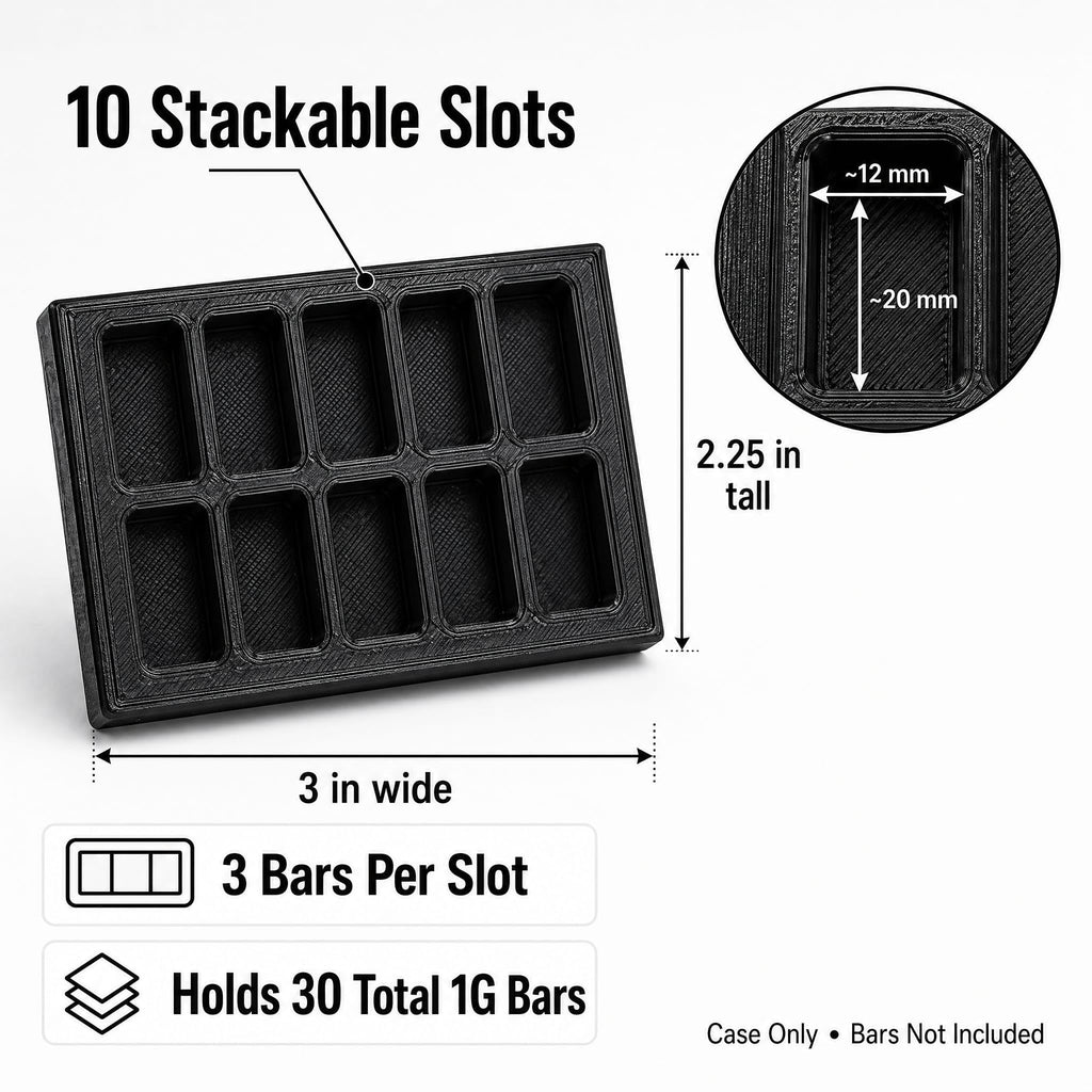Scottsdale-Style 1g Bar Case – Holds 30