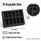 Scottsdale-Style 1g Bar Case – Holds 30