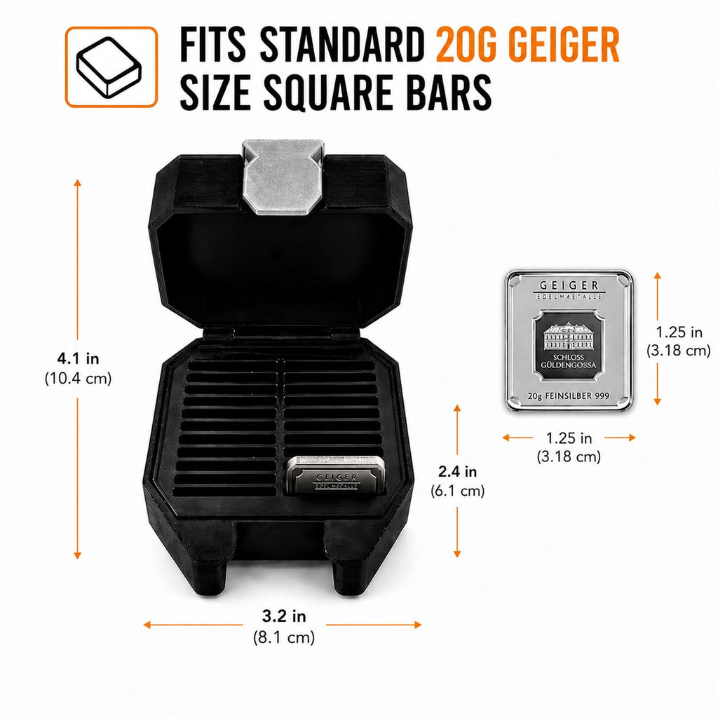 Geiger-Style 20g Bar Storage Case – 24 Slot