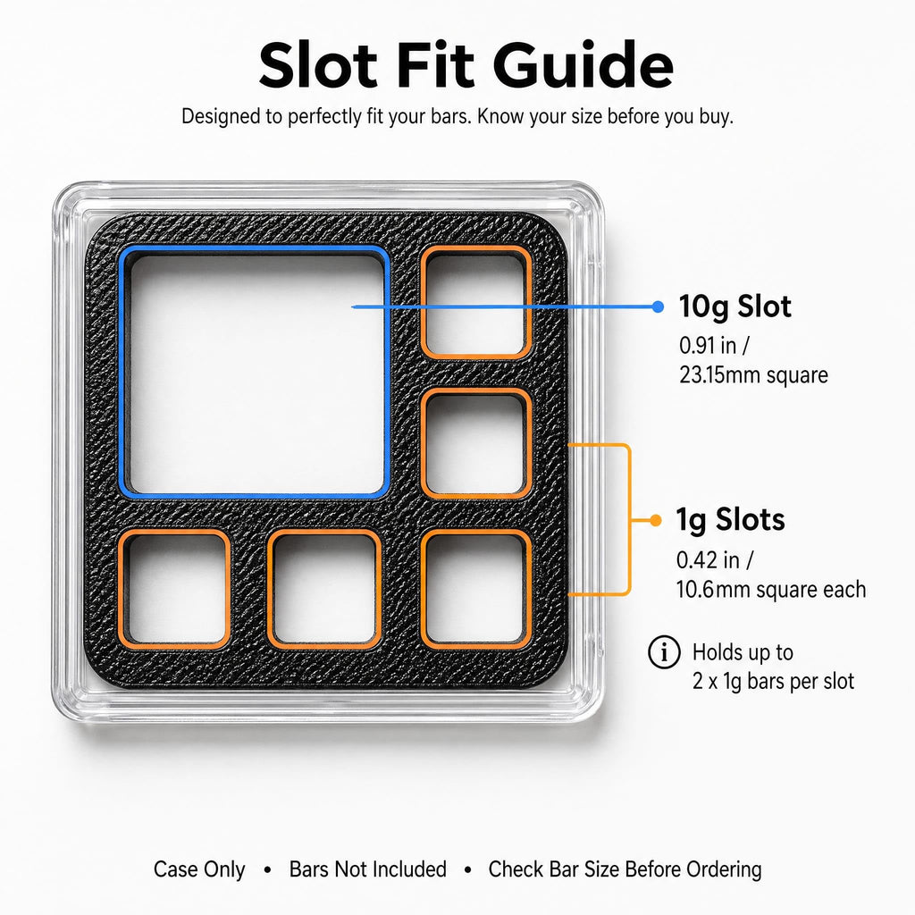 Geiger-Style 10g + 1g Bar Display Case
