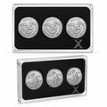 3 × 1g Silver Rounds + Display Case by XplrsAttic