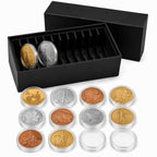 1 oz Coin Capsule Storage Box — 12 Capsules by XplrsAttic