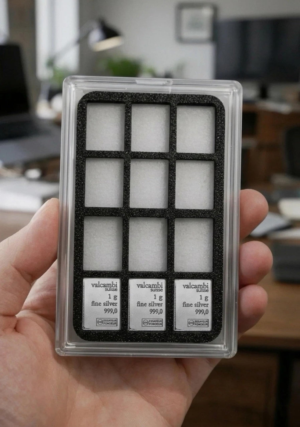 Valcambi-Style 1g Bar Display Case – 12 Slot