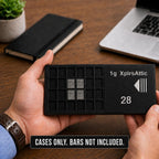 Valcambi-Style 1g Wallet + Display Case Bundle
