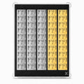 XplrsAttic 50 Slot Bullion Bar Display Case, 1 Gram Gold Silver Valcambi Style CombiBar Holder, 5 Storage Channels, Clear Magnetic Case, Bars Not Included