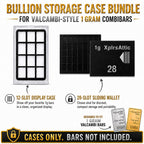 Valcambi-Style 1g Wallet + Display Case Bundle