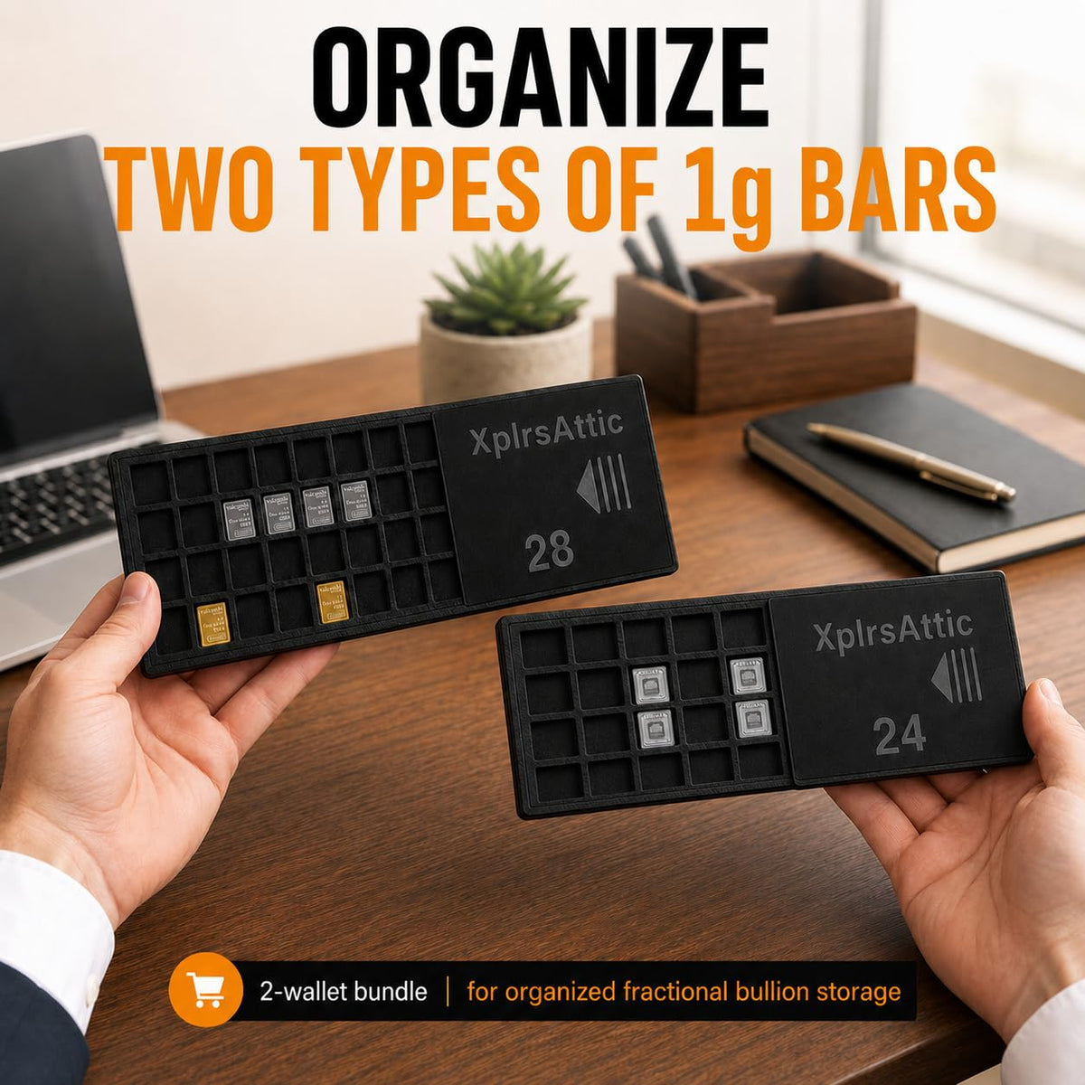 Valcambi + Geiger 1g Bar Wallet Bundle