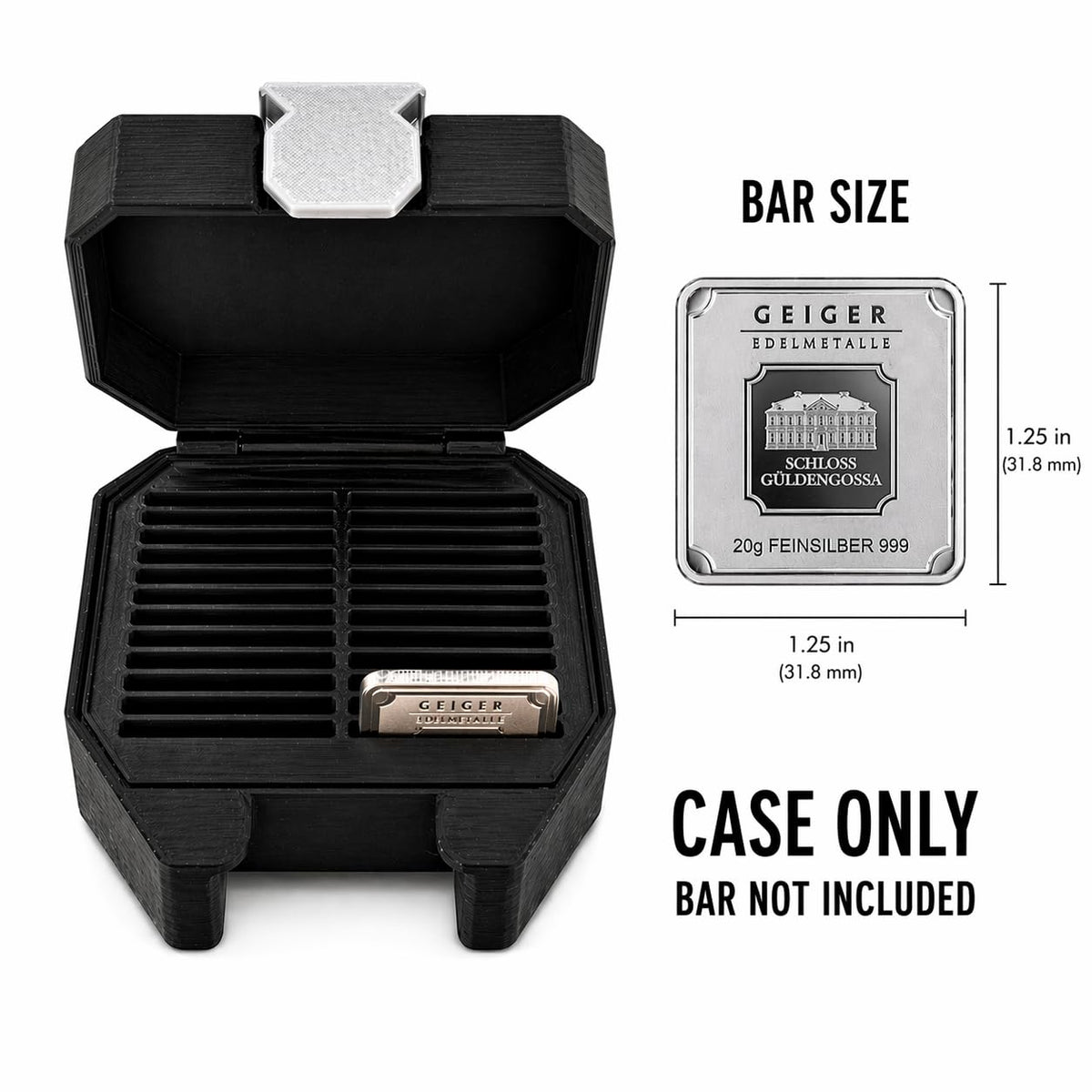 Geiger-Style 20g Bar Storage Case – 24 Slot