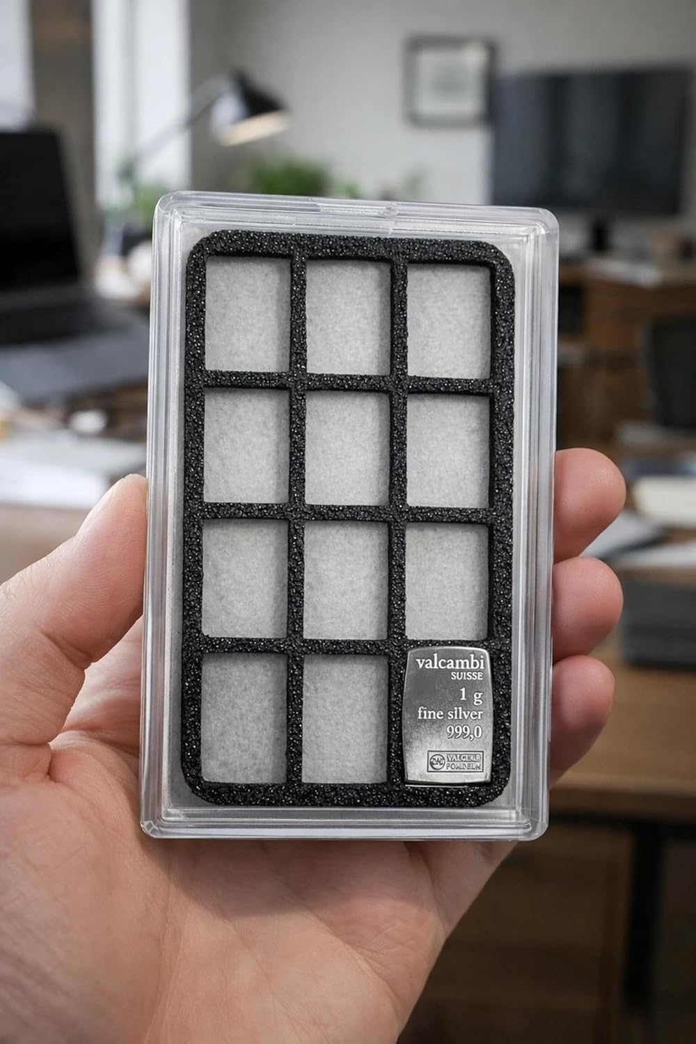 Valcambi-Style 1g Bar Display Case – 12 Slot