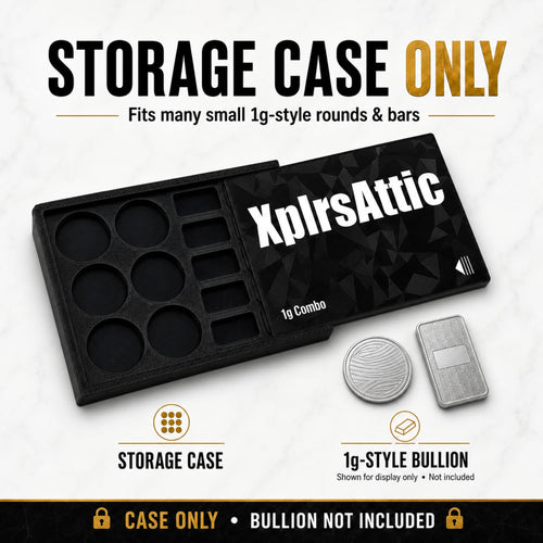 1 Gram Bar & Round Storage Wallet – Holds 22 – bar and round holder detail