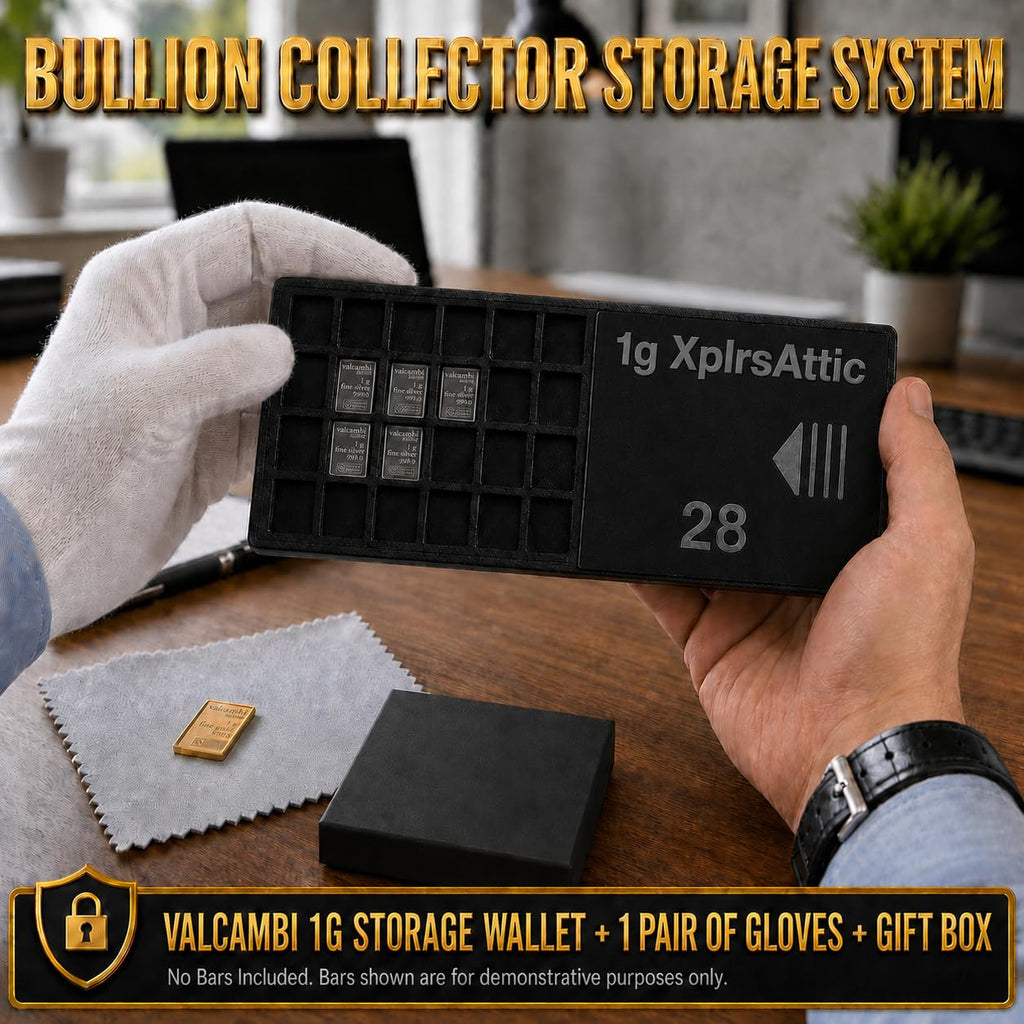 Valcambi-Style 1g Bar Wallet + Gloves