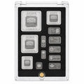 XplrsAttic Multi Size Bullion Bar Display Case, 12 Slots Fit 1oz, 20g, 10g, 5g, 1g Gold Silver Bars, Geiger Valcambi Scottsdale Style Mixed Collection, Coin Collecting Supplies, Case Only