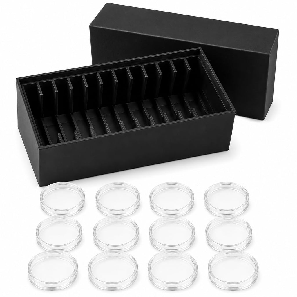 1 oz Coin Capsule Storage Box – 12 Capsules