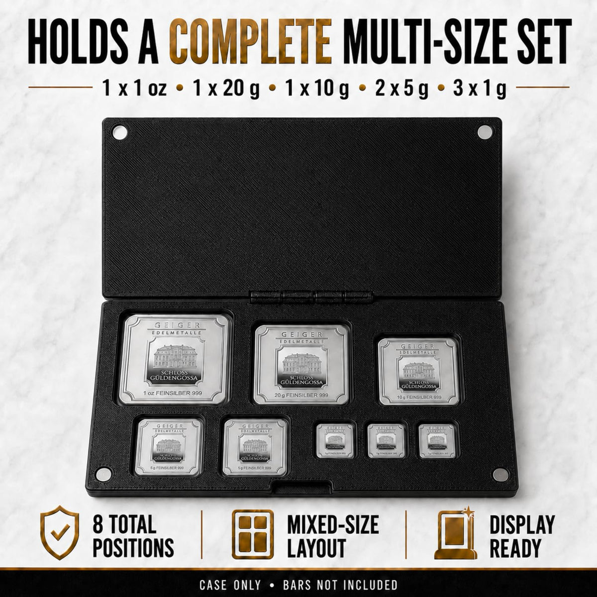 Multi-Size Geiger-Style Bar Case – 8 Slot