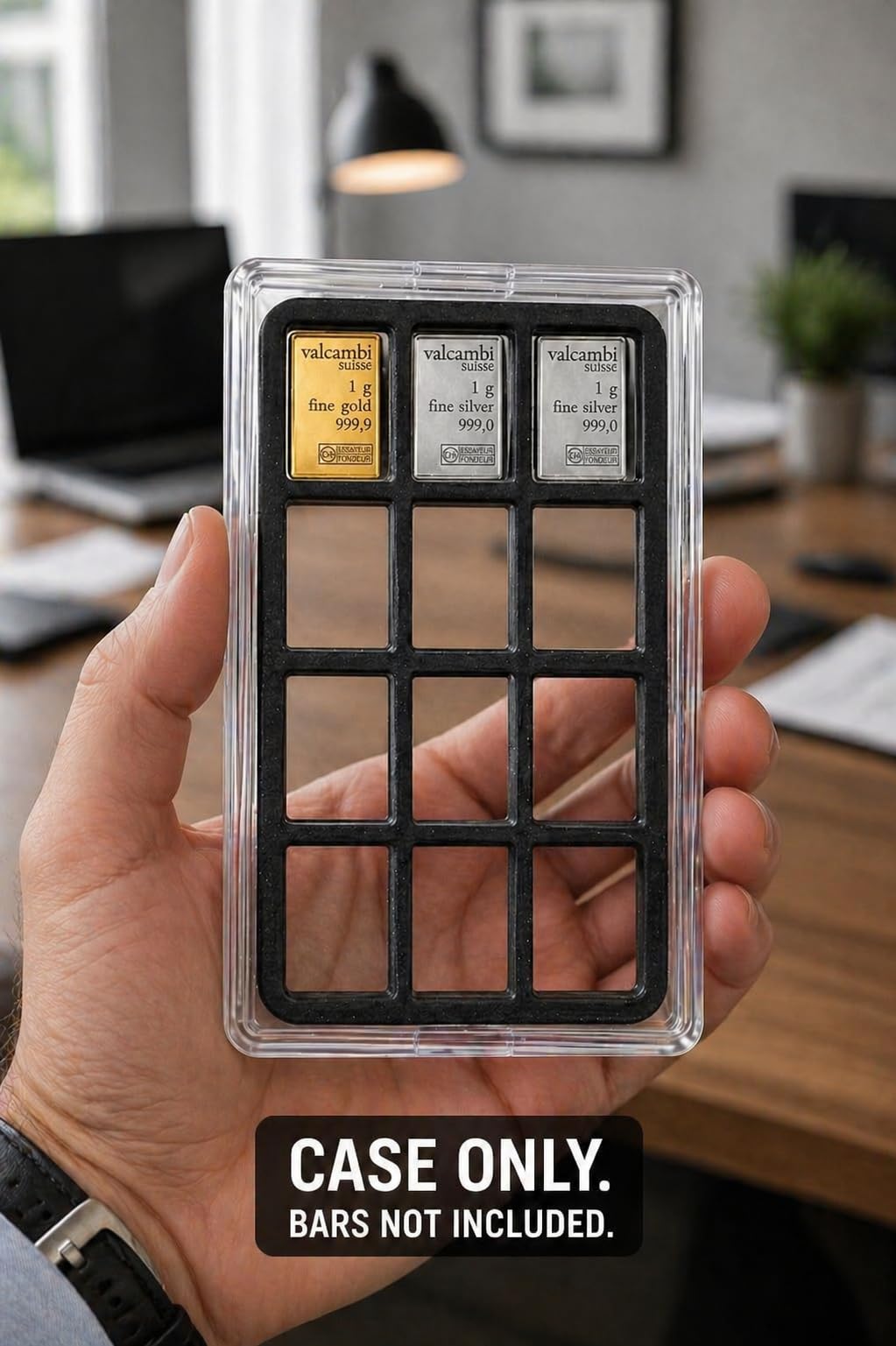 Valcambi-Style 1g Bar Display Case – 12 Slot