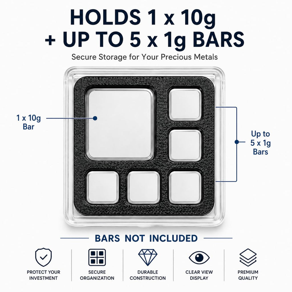 Geiger-Style 10g + 1g Bar Display Case